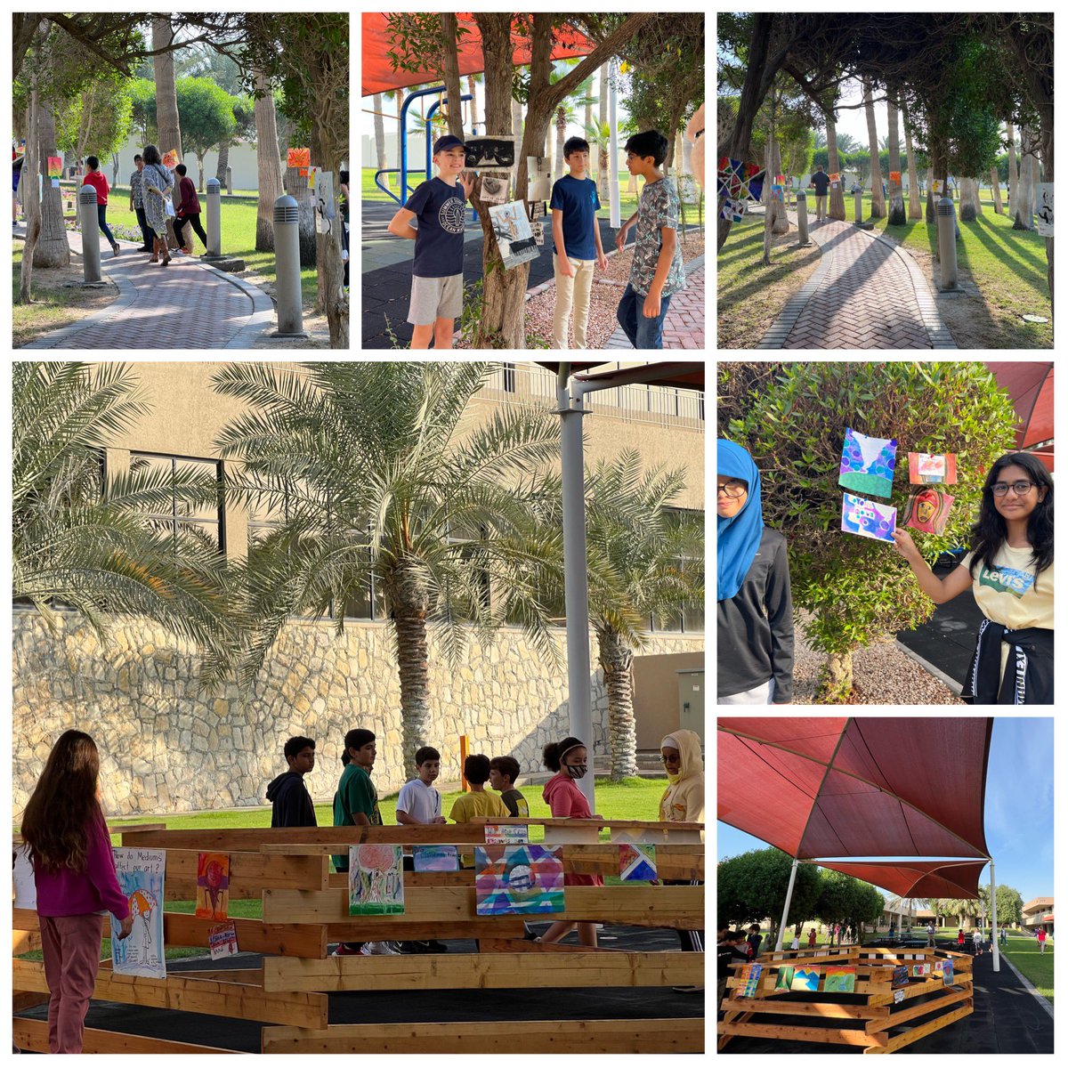 No one saw the world like grade 5 artists! What a great day celebrating student creativity and making connections! #artwalk #DHAPR1DE