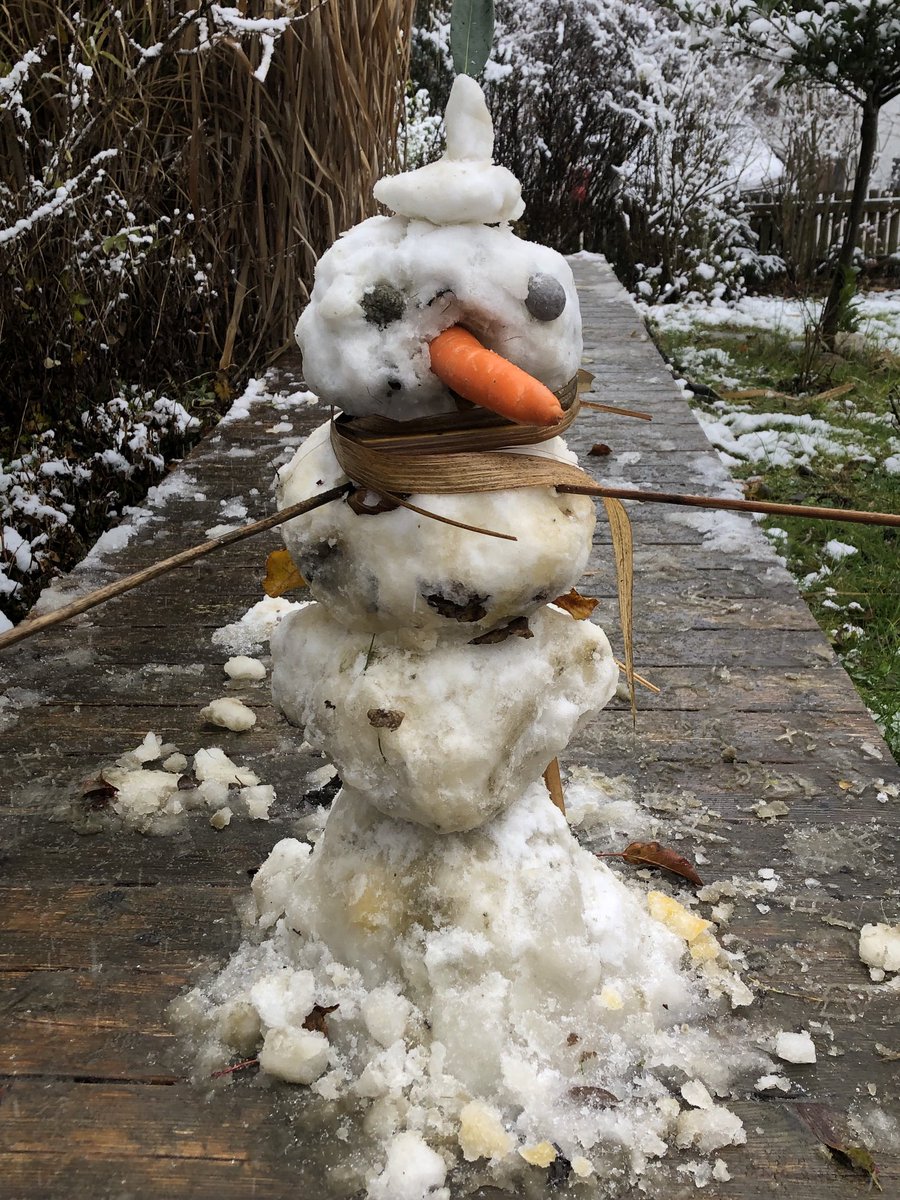 Proehlautor's tweet photo. Erster Schneemensch der Saison! https://t.co/m8N6N1Epj8