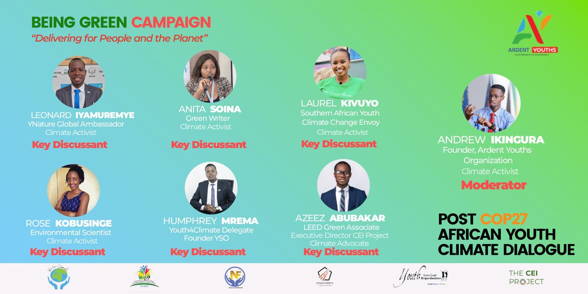 POSTCOP27 AFRICAN CLIMATE DIALOGUE brings together young African Climate Activists and Advocates to gather insights and various issues regarding what should be given major emphasis with respect to the Implementation Plan prepared during the closure of the COP27 held in Egypt.