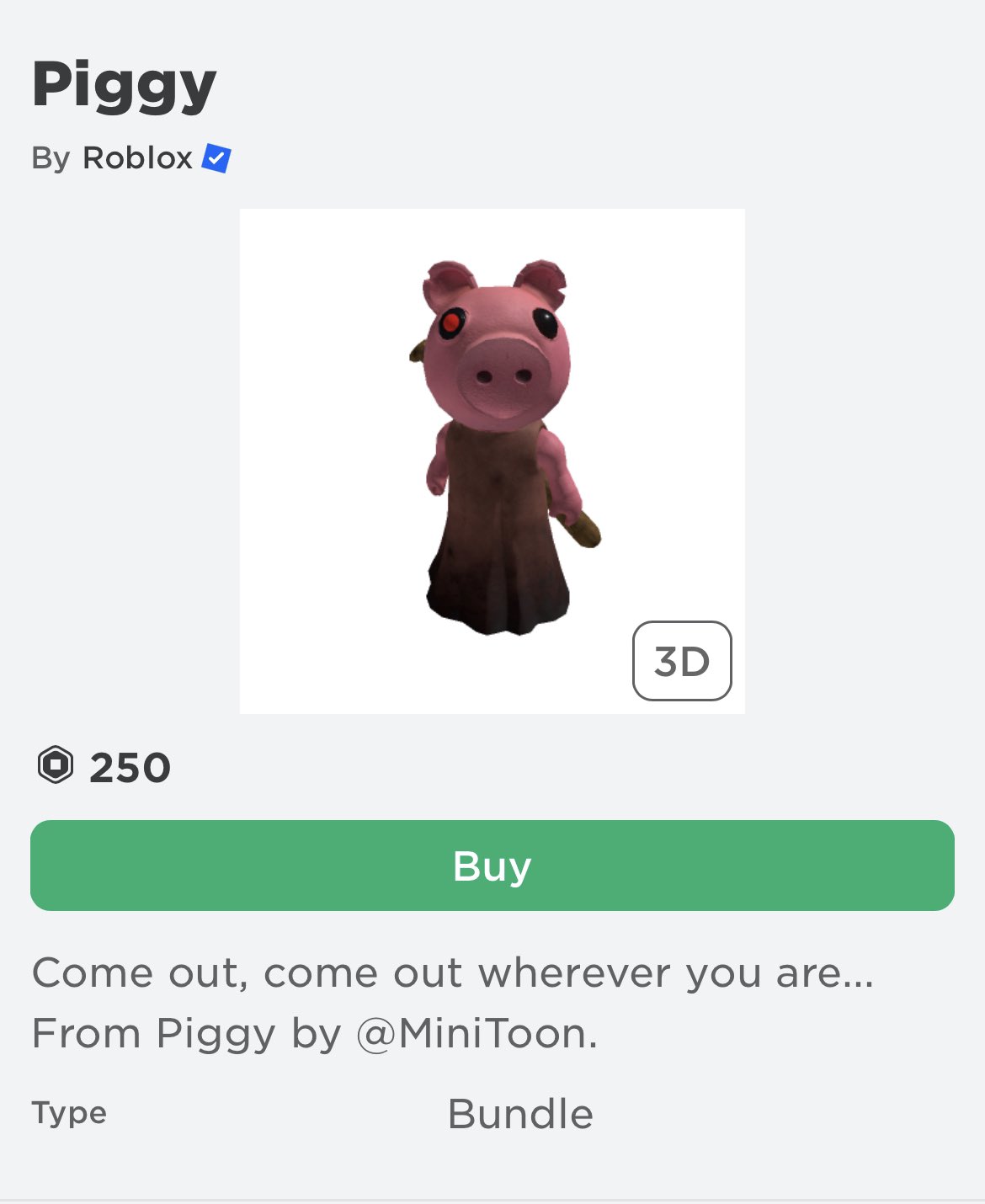 Piggy Discussions on X: 🐷 BUNDLES  PIGGY Roblox themselves have released  their very own Piggy bundle for you to purchase for 250 Robux.   / X