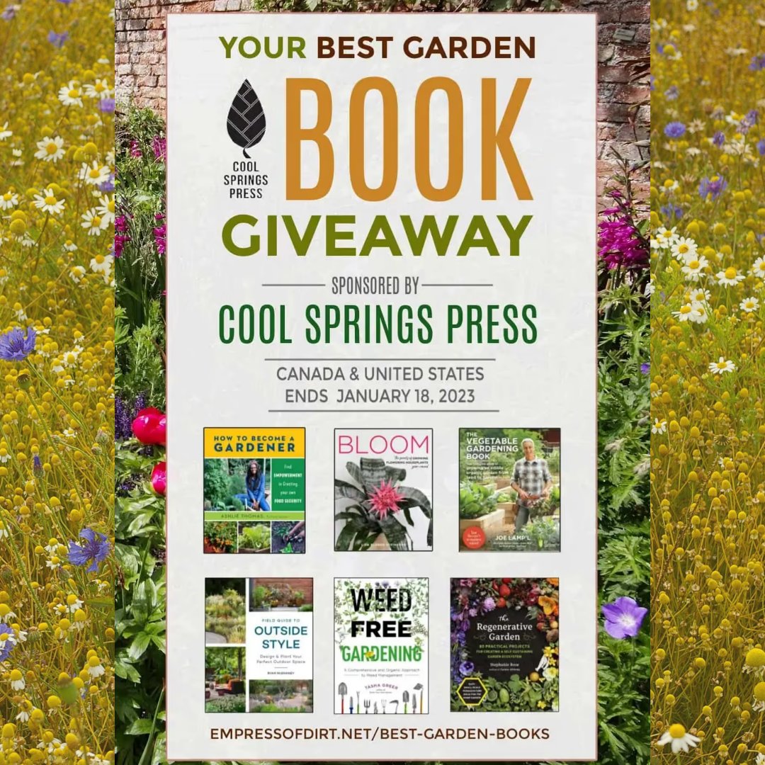 Enter for your chance to win a best-selling gardening book! The giveaway at <a href="/empressofdirt/">Melissa J. Will 👑 Empress of Dirt</a> is going on now! 

empressofdirt.net/best-garden-bo…

 #giveaway #gardeners #books #holidays