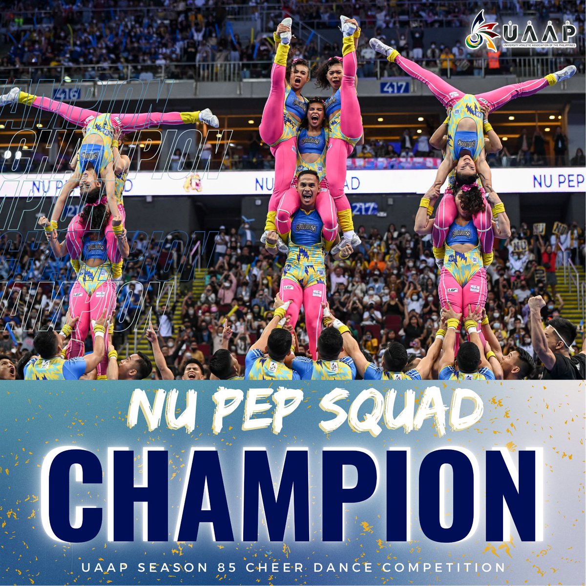 And we're back!!!!

Your 7-TIME UAAP CDC CHAMPIONS, the National University Pep Squad! #Zumbark #UAAPCDC2022