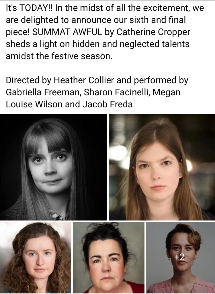 GlassSplintersT's tweet photo. SHOW DAY! Our 6th piece SUMMAT AWFUL by Catherine Cropper, directed by @hea_the_r  performed by @GabFreeman1 @FacinelliSharon @meganlouwills  @Shak_hob 
No tickets yet? There’s only a few left so don’t miss out! https://t.co/6csKYCJQpR #theatre #London #newwriting #Islington https://t.co/koHbOmYsM3
