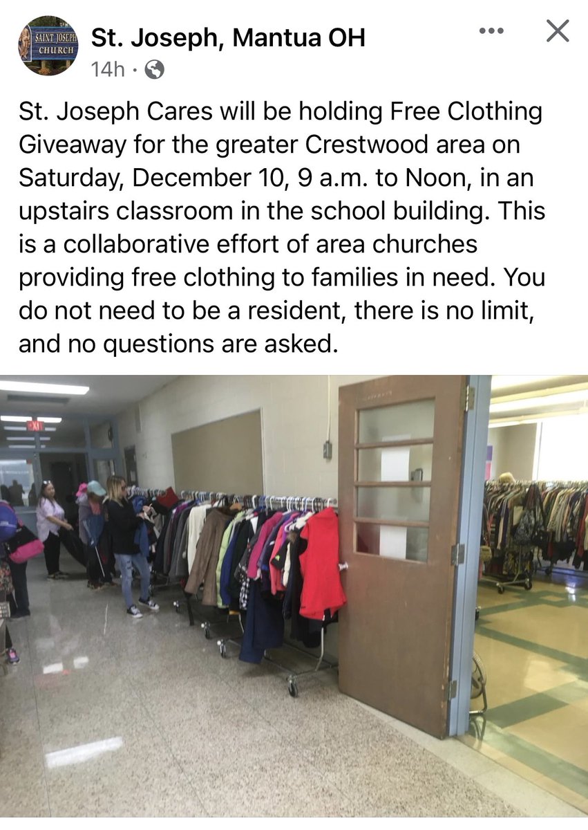 Today is the clothing giveaway.