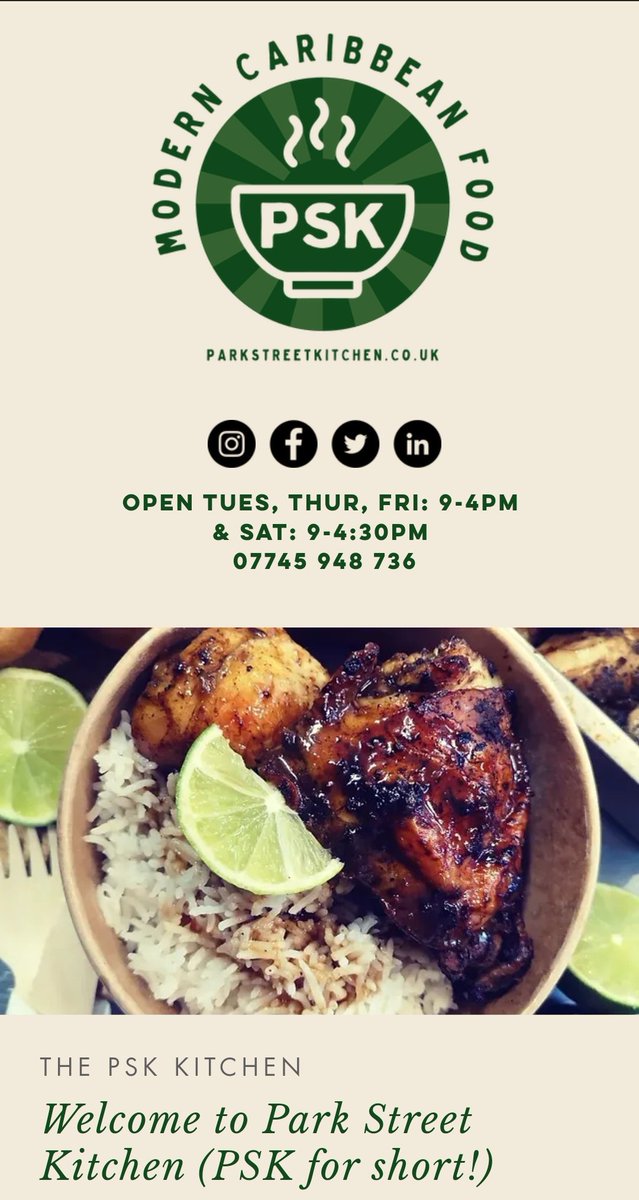 ParkStreetKitc1's tweet image. You can find our full menu on our website:
parkstreetkitchen.co.uk

#pstreetkitchen #moderncaribbean
#wellingtonfoodcourt
#deliveriesavailable🚗💨