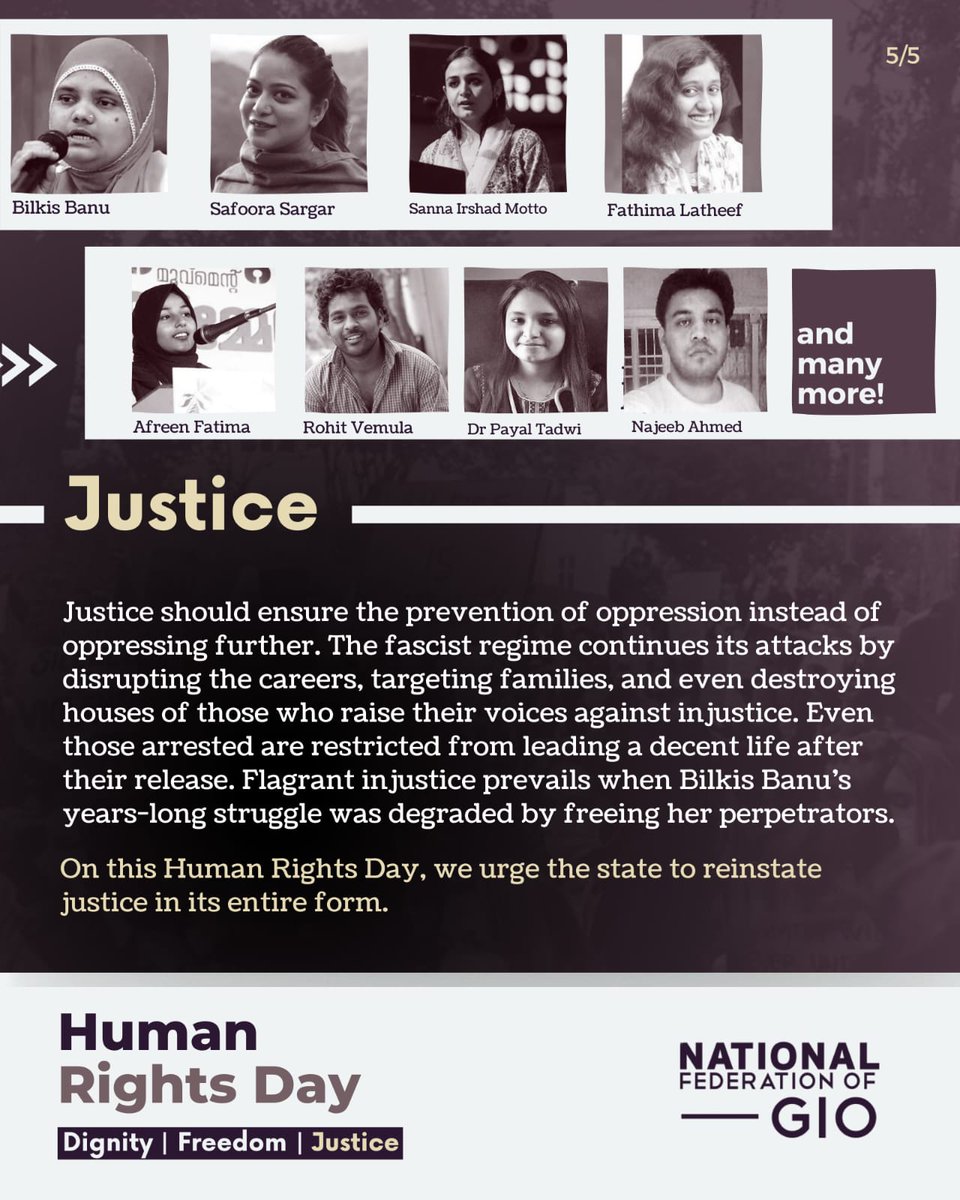 gioofindia's tweet photo. On #HumanRightsDay, we demand the release of all political prisoners illegally arrested and jailed
#Freedom
#Justice
#gioindia https://t.co/Y622e7VEPs