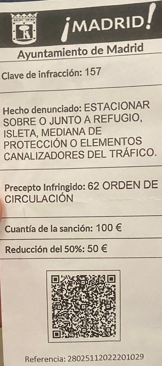 MADRID's tweet photo. 🔴ALERTA.DENUNCIAS FALSAS🔴

Hemos detectado un fraude consistente en fotocopias que simulan ser multas de tráfico colocadas en los parabrisas de algunos vehículos de la capital.

En este link informamos de las claves para evitarlo: https://t.co/68pldET8R6 https://t.co/T5b8h019KF