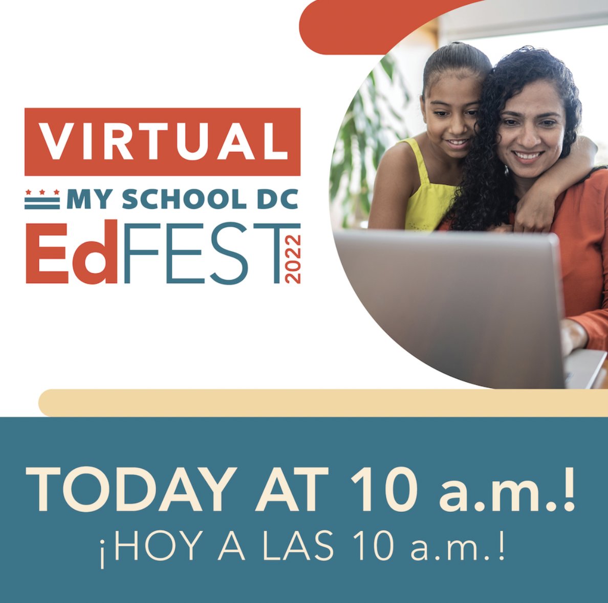 dcpave's tweet photo. Virtual #EdFEST22 is beginning NOW! Join from 10am-1pm to chat with @dcpublicschools &amp; @dcpcsb representatives and learn about potential school options for your family next year!!! Register here: https://t.co/nqAHHk2qtn!! @MySchoolDC https://t.co/XqAMEZN3t3
