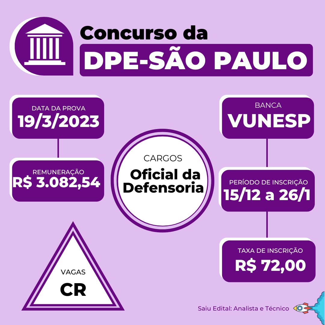 saiuedital's tweet photo. 📣As inscrições vão até 26 de janeiro, pessoal!
📃O edital na íntegra encontra-se no nosso telegram (link na bio).
#dpesp #oficialdadefensoriasp #defensoria #defensorpúblico #concursos #concurseiro #concurseira https://t.co/JwXAIX8eEk