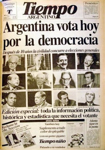 ErnestoSimonArg's tweet image. ✅Hoy es el aniversario de aquel histórico 10 de diciembre de 1983: Argentina recuperaba la democracia en elecciones libres, sepultando para siempre una etapa brutal de la historia. Ganó la #UCR pero nadie salió derrotado: el pueblo recuperó la #Democracia para siempre. #Ahora