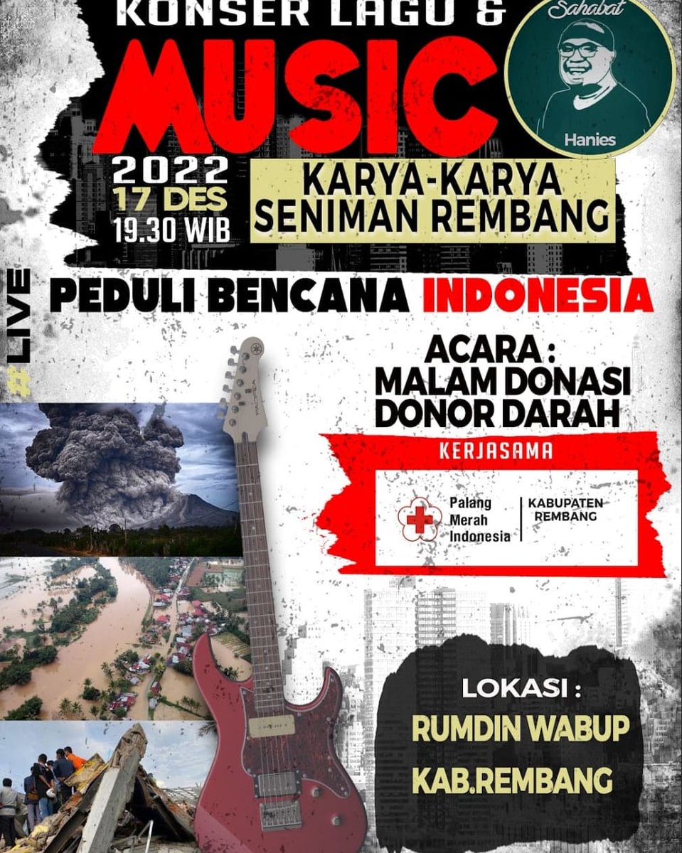 PMIRembang's tweet photo. ❗CARE ABOUT FELLOW HUMAN❗
"Peduli Dengan Sesama"

Bencana alam silih berganti dialami di berbagai wilayah Indonesia. Maka dari itu, Pemerintah Kabupaten Rembang bekerjasama dengan Palang Merah Indonesia Kabupaten Rembang dengan bangga mempersembahkan

Disiarkan secara Live! https://t.co/UDDjAARVYY