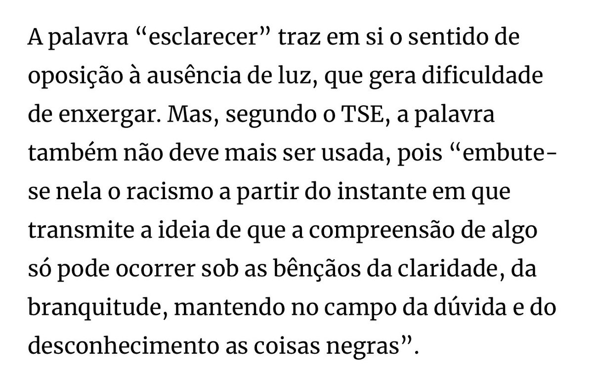 A viagem da comissão de igualdade racial do TSE: indicar ausência de luz é racista. 🫠