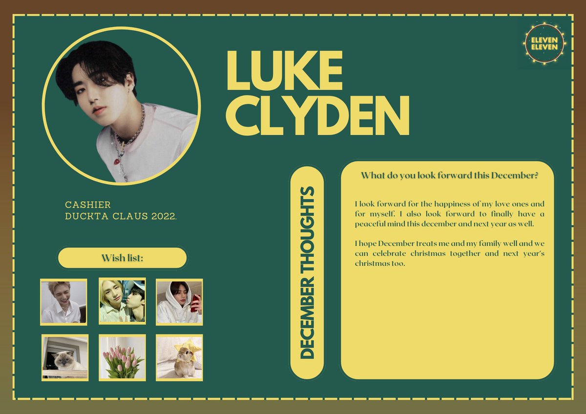 ㅤㅤ

          🎁 LUKE is celebrating the
ㅤㅤㅤㅤ  joy season with 11/11 🎄  ❜  

          ╰───────► <a href="/ELEVEN11RPW/">11/ELEVEN — HIRING</a>

ㅤㅤ    Sing songs and make merry, the 
           new year will be on us in a hurry!
ㅤ
ㅤ