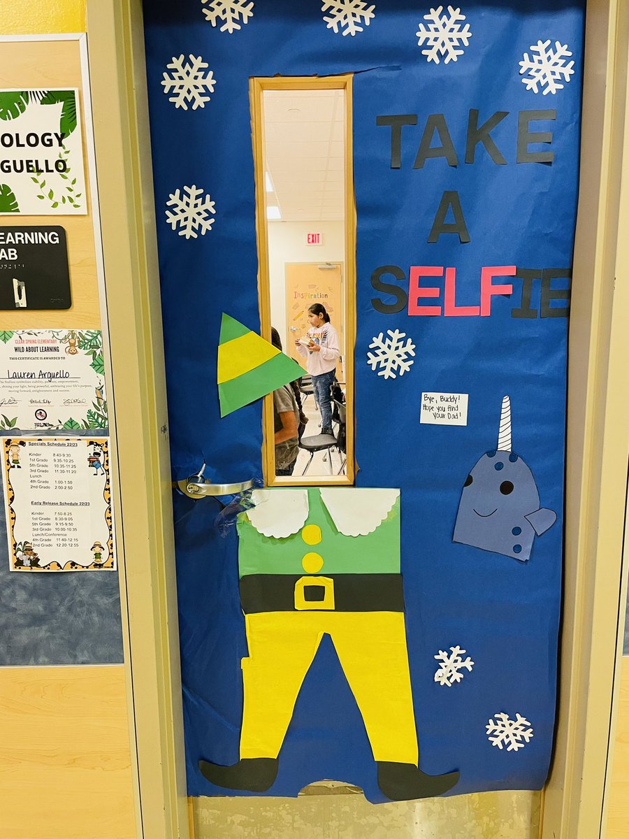ClearElementary's tweet photo. Love seeing our classroom doors decorated for the holidays. Our @ClearElementary stallions are enjoying all the different and creative doors. Getting in the holiday spirit @ClearElementary @cses_tech @ChristyMcComb https://t.co/eeZOndvPmv