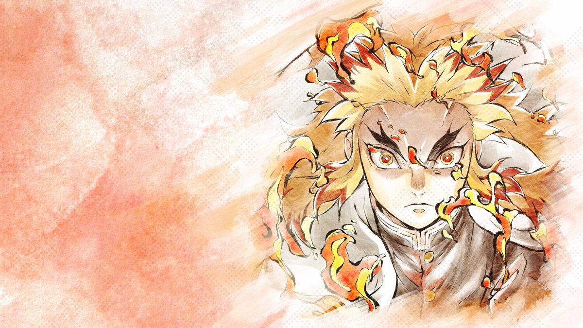 鬼滅の刃　ufotable  韓国　オリジナルイラスト　ネームタグ　煉獄杏寿郎 鬼滅の刃 煉獄杏寿郎の誕生日を記念したufotable描き下ろし