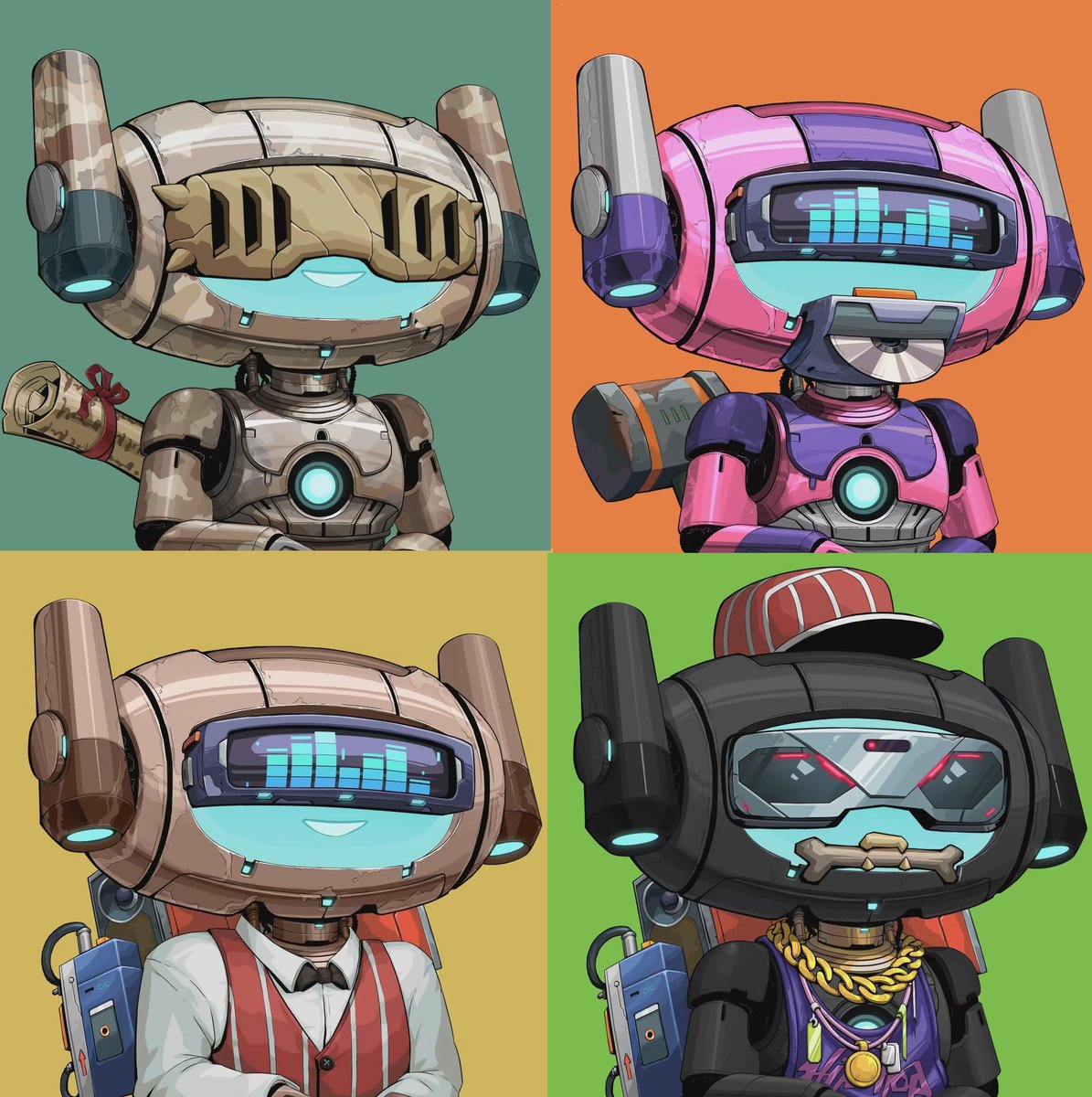 A bit more strategic with my last 8 Mintpass 2s. Minted all 8 Evo1s, evolved the best 4 to Evo2s. Here's my results. 1 x 4T, 1 x 7T and 2 x 5Ts. Love 'em. So much fun too!🤘🤖🤘 RIP to the four Evo1s who were sacrificed for the greater good. 🔥 Which one's your fave?