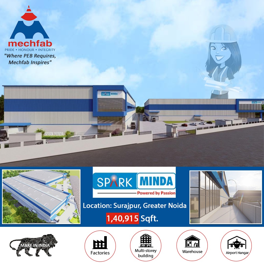 Mechfab2's tweet photo. Mechfab has contributed to the success of many automobile companies with its efficient, effective, and quality PEB buildings. #Mechfab has developed steel structures for many Automobile Companies in last 2 glorious decade as #MindaGroup, #SparkMinda, #Unominda, #Mercedes &amp; etc. https://t.co/dumfw9an20