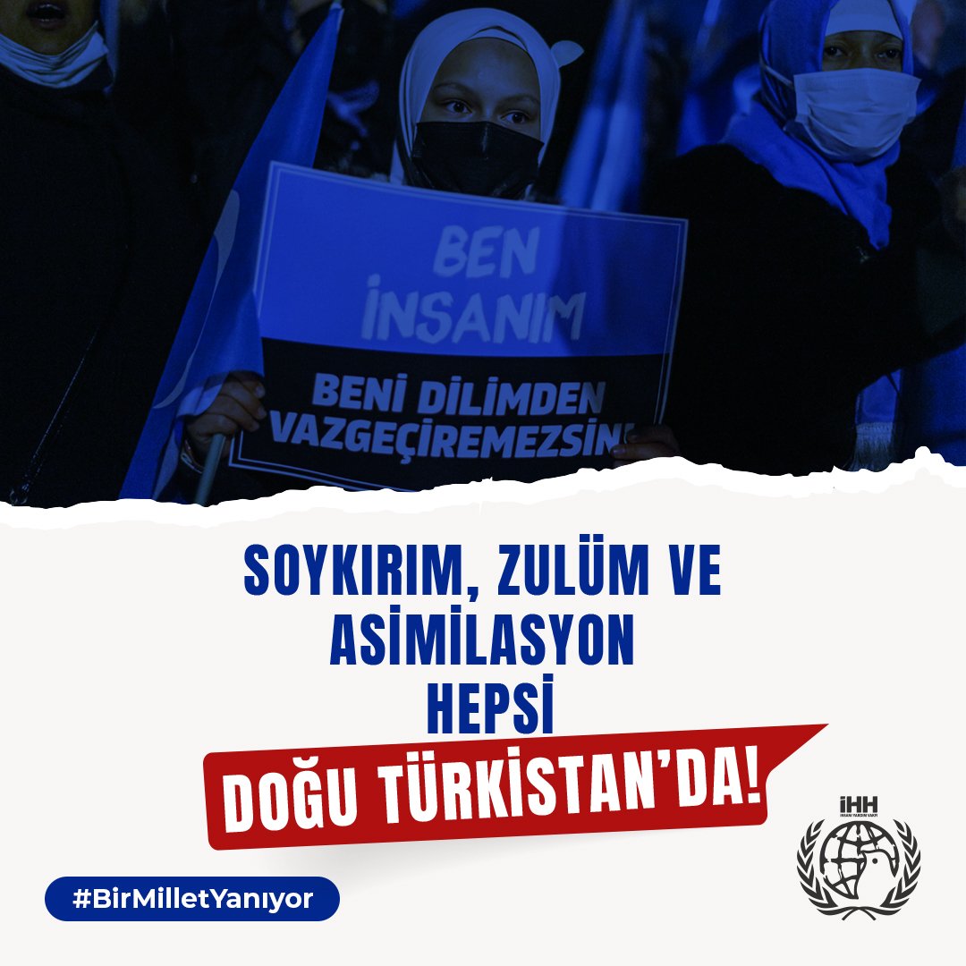 ihhinsaniyardim's tweet photo. Soykırım, zulüm ve asimilasyon... Hepsi Doğu Türkistan'da! #BirMilletYanıyor https://t.co/pFsTNJ81d5
