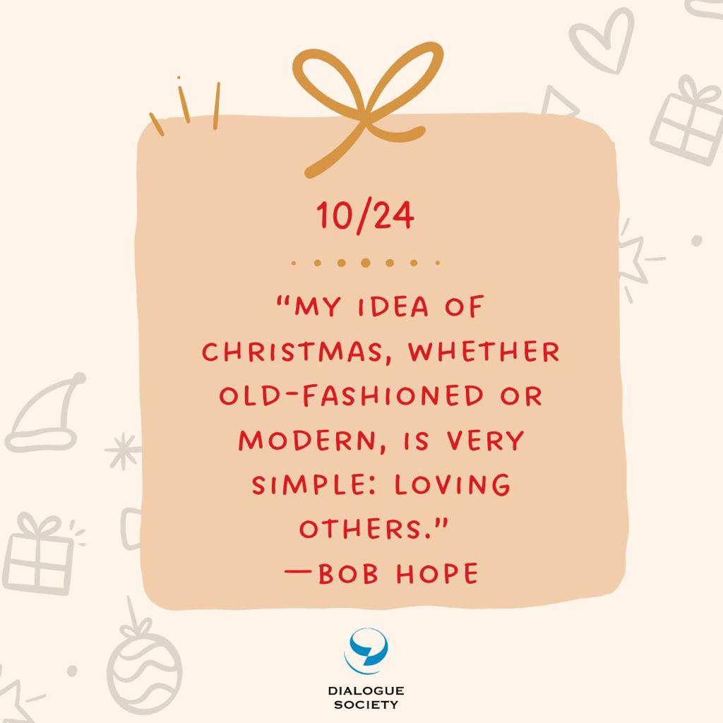 DialogueSociety's tweet photo. Day 10: #BobHope #ChristmasIsCommunity https://t.co/6mIVVxbxP1