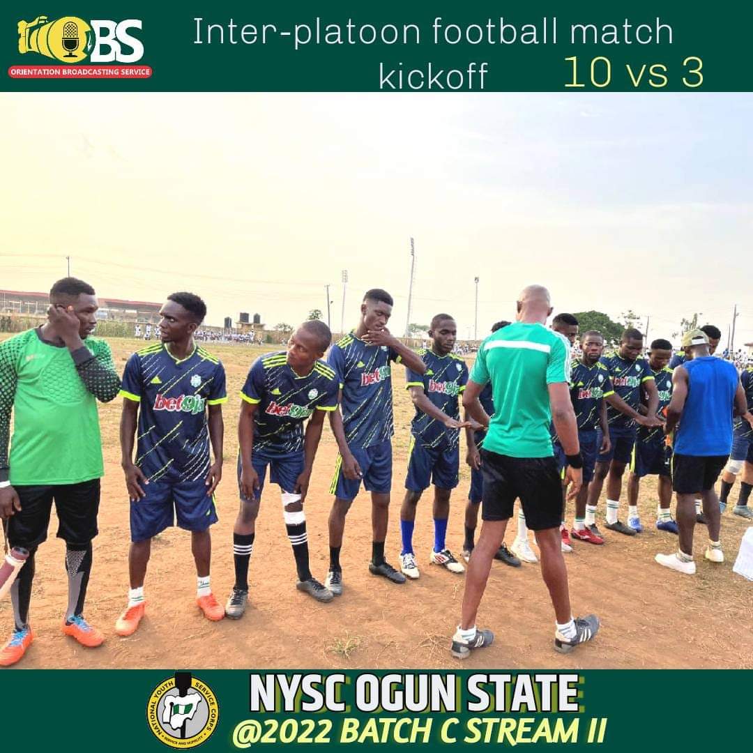 nysc360's tweet photo. #Interplatoon games &amp; sports competition
@2022 Batch C STREAM II
Ogun state Camp
@TheFallibleAbd https://t.co/iENhuHM7ME
