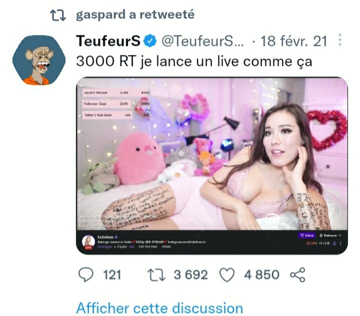 AnswerZi's tweet photo. @gasp00u @TheoSzczePscki @Man65249575 @HommeGoatesque @MonsieurSondage @Endricki10 @diegzynho T'es le genre de mec en detresse sexuelle qui fait des retweet pr voir des meufs en soutifs sur twitch, t'as quel âge ? 30 ans mdr 
Allez garde la pêche et retourne te branler zinc https://t.co/egnA856X10