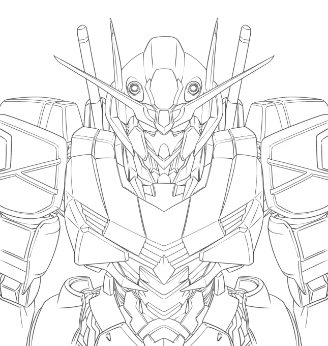 エアリアル描いてた べた塗りまでして飽きた… 