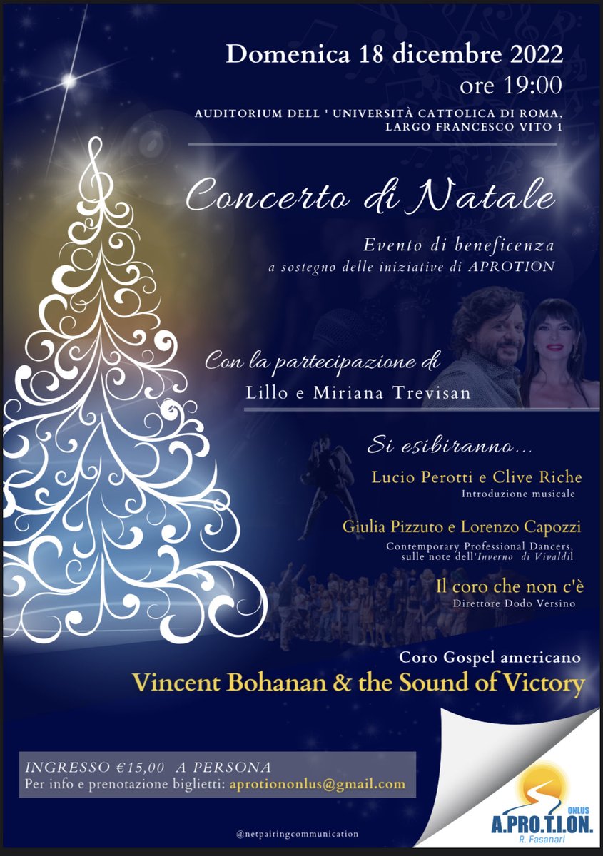 ilcorochenonce's tweet photo. 🎄 Anche questo Natale aiutiamo APROTION a sostenere il progresso della terapia oncoematologica, vieni ad aiutarci!

⏰Nell’auditorium dell’Università cattolica di Roma alle 19:00

✉️ prenotati inviando una mail a aprotiononlus@gmail.com e paga 15€ una volta arrivato! https://t.co/FztSGmLx4U