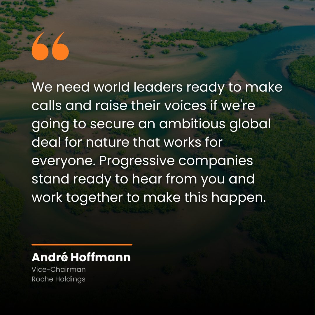 Future World News (@fwn_science) on Twitter photo 🌳 #COP15: businesses call for governments adopt a clear and urgent mission to halt and reverse #BiodiversityLoss by 2030.
"To get business to act in unison to protect and restore nature, we need strong, confident signals on targets, timelines and action plans."
– <a href="/ASHoffmann58/">André Hoffmann</a> 🌳 #COP15: businesses call for governments adopt a clear and urgent mission to halt and reverse #BiodiversityLoss by 2030.
"To get business to act in unison to protect and restore nature, we need strong, confident signals on targets, timelines and action plans."
– <a href="/ASHoffmann58/">André Hoffmann</a>