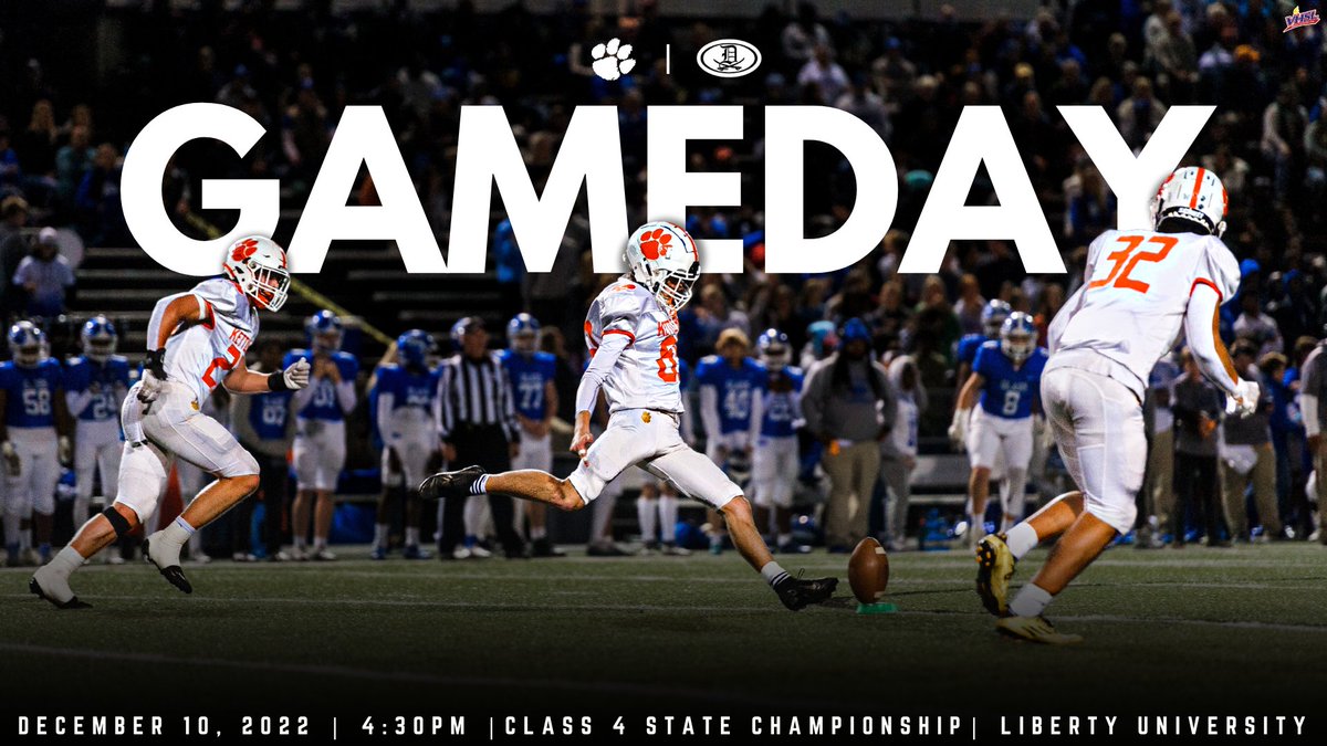 🟠🟢🟠GAMEDAY🟠🟢🟠

Your Cougars take on a great Dinwiddie team in the <a href="/VHSL_/">VHSL Athletics</a> 4A State Championship today in Lynchburg at 4:30.

🆚 <a href="/GeneralsFootbal/">Dinwiddie Football</a> 
⏰ 4:30pm
🏟️Williams Stadium (<a href="/LibertyFootball/">Liberty Football</a>)
🎟️gofan.co/app/events/825…
📺nfhsnetwork.com/events/vhsl/ga…

#RollCougs
#FindAWay