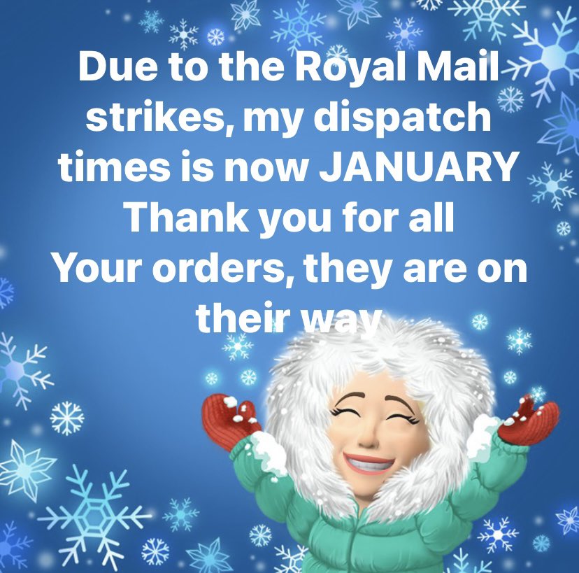 My shop will remain open but dispatch times have been extended to January.
Thank you for all your support. 
#mhhsbd #ukgiftam #ukgifthour #sbs #queenof #firsttmaster #craftbizparty 

etsy.com/uk/shop/Belles…