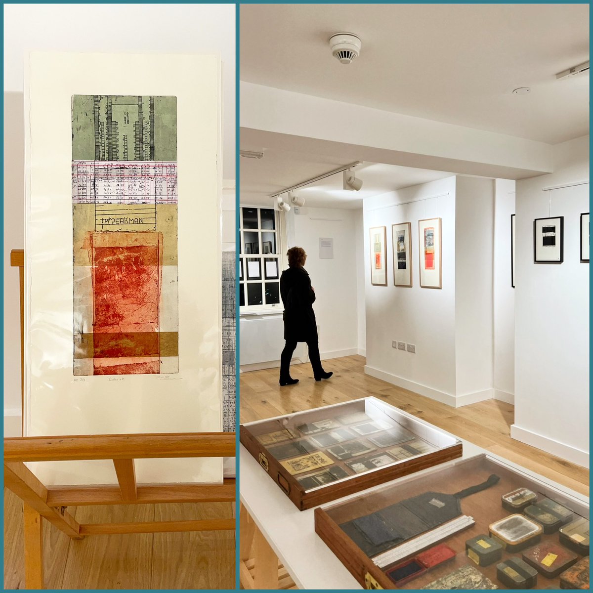 FINAL WEEKEND of #soloshow at 45 Hilton St #northernquarter #manchester … pop in if you are in #manchester…Open until 6pm #today can provide tranquil rest bite from #manchesterchristmasmarkets #contemporaryprintmaking #memoriesfrommyfather #manchesterexhibition #ukartist