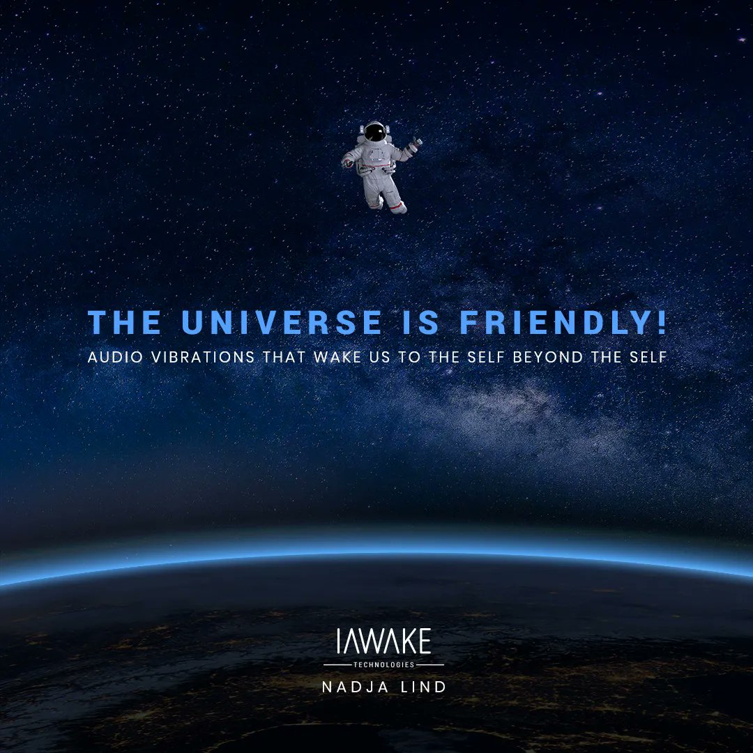 iAwakeTech's tweet photo. New meditations from music producer @NadjaLind! The Universe is Friendly!: Audio vibrations that wake us to the Self beyond the self. Facilitate a deeper spiritual connection to the universe. Listen to the sample → https://t.co/tN23FK9dCu   #meditation #transcendence #relaxation https://t.co/By3gbiDiYS