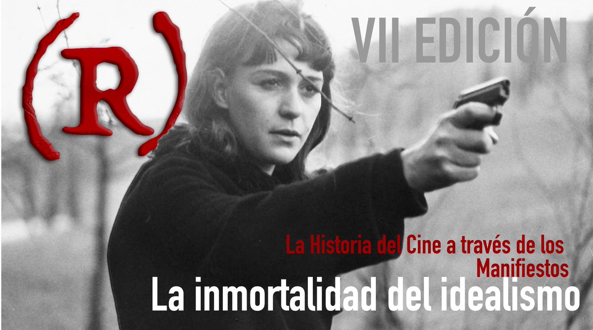 rvolucionescine's tweet photo. ¡Vuelve (R)evoluciones! Compartimos la imagen oficial del nuevo curso: La inmortalidad del idealismo: La Historia del Cine a través de los Manifiestos.

En lo próximos días daremos toda la información: profesorado, matrícula, clases… https://t.co/PQfqTxWpbj