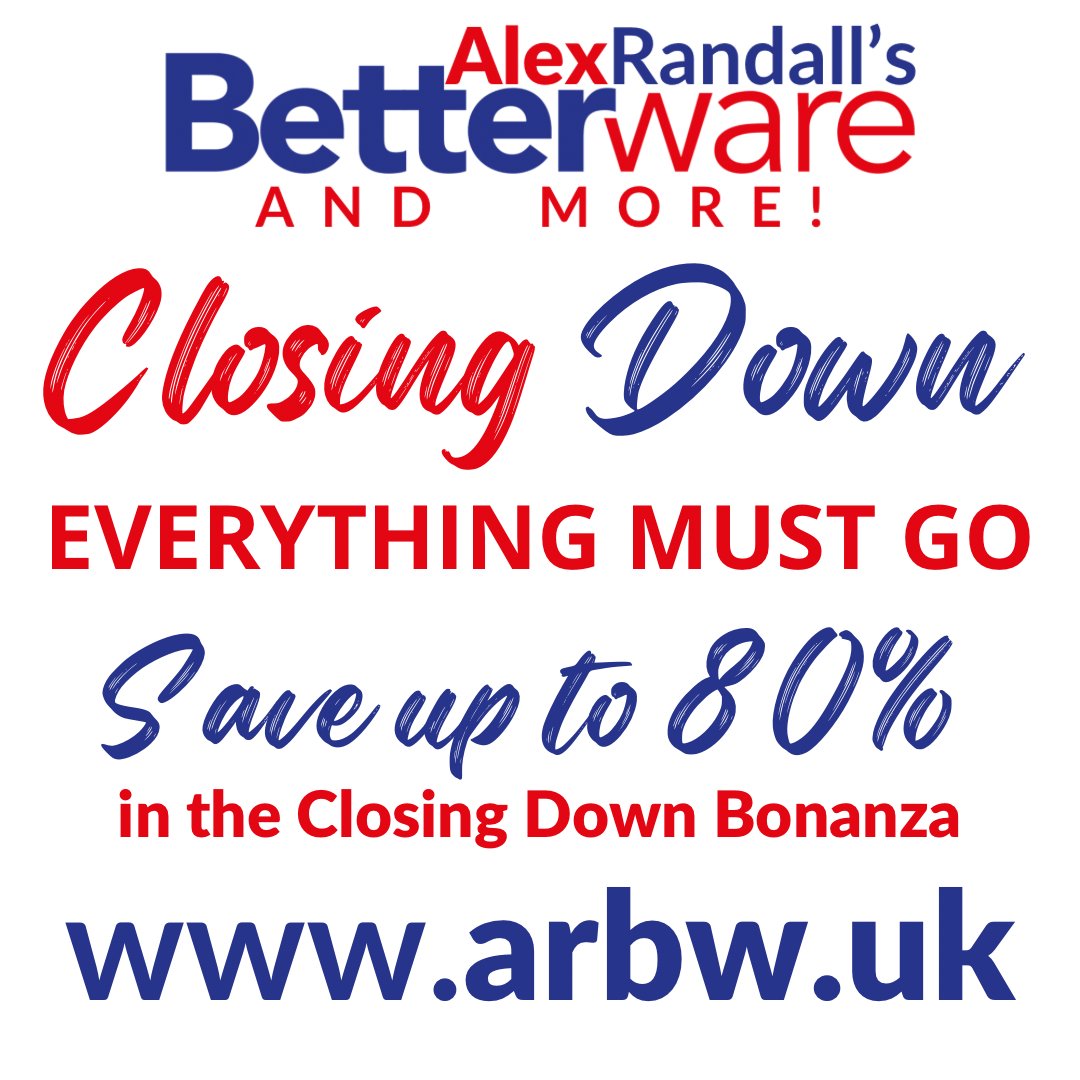 Closing Down Bonanza Sale Now Open

Big savings are here, we have re-opened our online store for one last time for our Cosing Down Bonanza sale.

Only at arbw.uk

#bonanza #closing #closingdown #closingdownbonanza #closingdownsale #closingdownbonanzasale