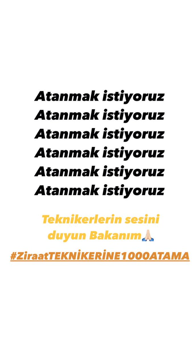 Fatihcakar47's tweet photo. Ziraat Teknikeri olarak atama bekliyoruz
@VahitKirisci 
@RTErdogan 
@DrVeyselTiryaki 
#ZiraatTEKNİKERİNE1000ATAMA https://t.co/O35LMHGtkm