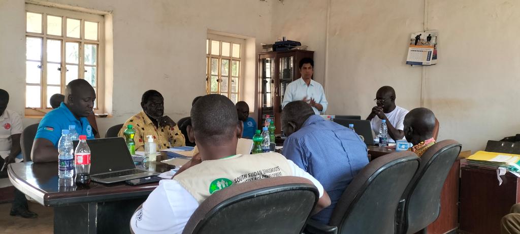 SSGIDSudan's tweet photo. 📍 #WAU

#SSGID team took part in inaugural Project Implementation Unit Meeting Chaired by Director General of Agriculture Western Bahr Ghazal State Mr. Sebit Bernardo and @FAOSouthSudan head of Wau field office Islam MD. Tafiqul. Stakeholders also received visibility materials https://t.co/TiDZhEu8UF