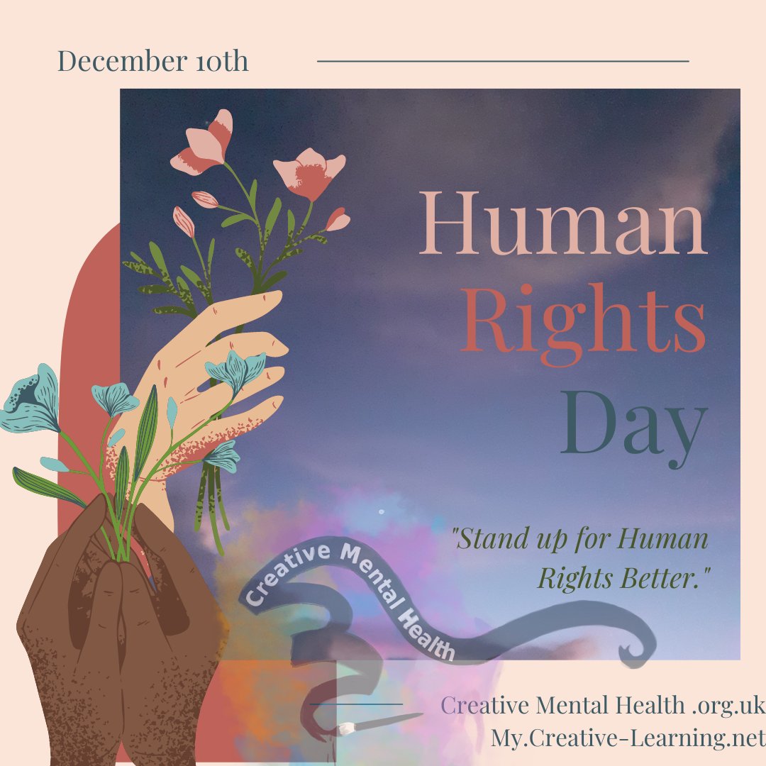 CreativeMHealth's tweet image. Human Rights are precious, they exist only while we offer it to each other.   In today's world, what can you do to support a fellow humans rights?