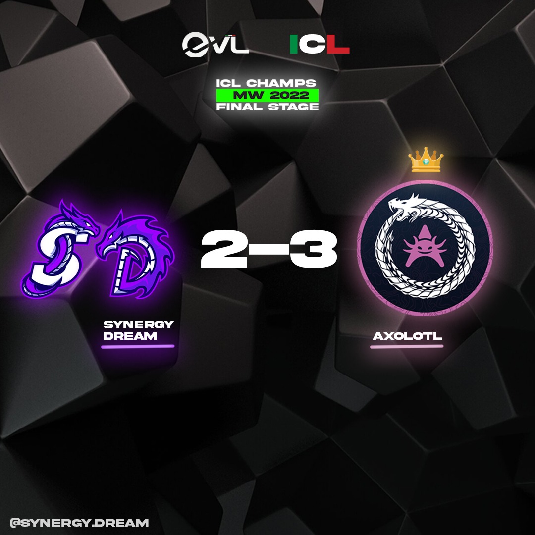 Per i nostri ragazzi finisce qui il torneo <a href="/ICL_italia/">Italian Community League</a>
Gg ai players degli <a href="/Axolotl_Esports/">Axolotl Esports</a> per la win 
-
Di sicuro abbiamo imparato molto, con nuove consapevolezze per i futuri match💜🤍
#liveinsynergy