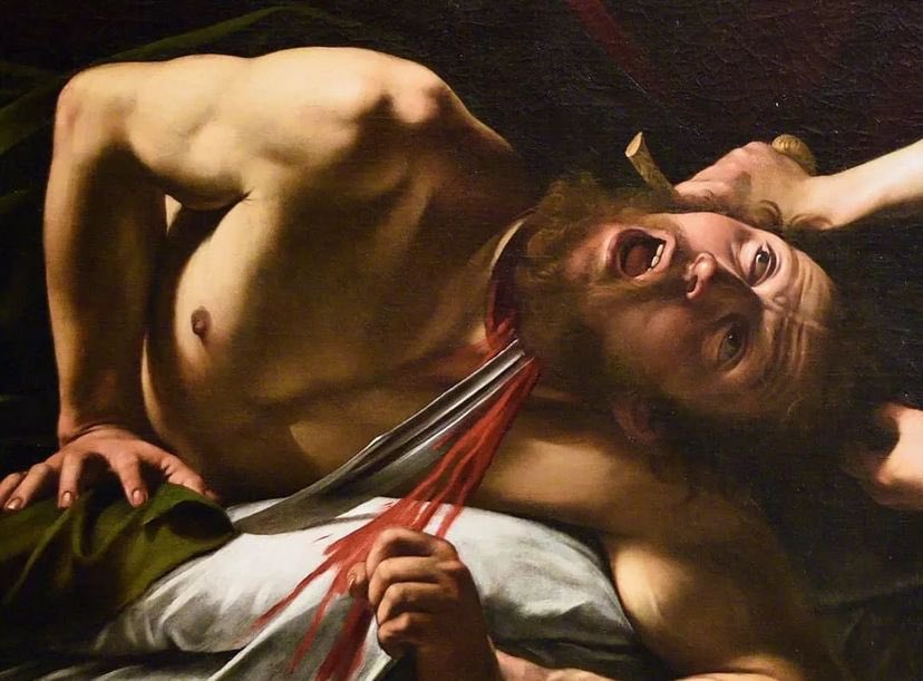 AcademiaAesthe1's tweet photo. "Judith and Holofernes", painted by Caravaggio in 1599. https://t.co/9NJibIjYL5