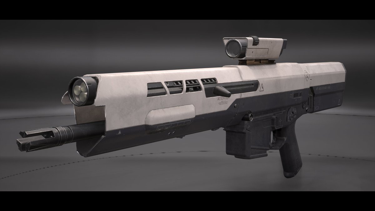 fogg133's tweet photo. Modelled, textured and rendered a hard-surface rifle from the film Oblivion. Never baked something this detailed before and was really happy with the result. #3d #3dmodeling #3dart #3dprops #hardsurface #hardsurfacemodeling #substancepainter #unreal #UnrealEngine  #UE5 https://t.co/uhtMjbCtI0