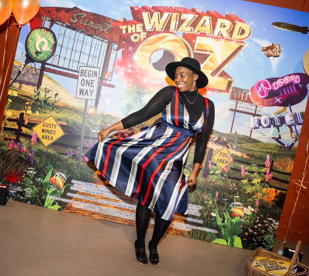 whoisladya's tweet photo. Wizard of Oz: Press Night 🥂 

Georgina (Dorothy) and Lady Affirmation 
Charlotte (Munchkin) and Lady Affirmation 

@CurveLeicester https://t.co/fpm7c71sM2