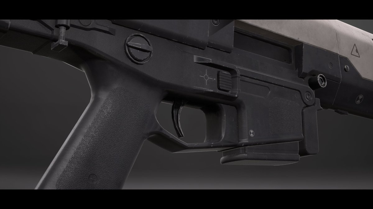 fogg133's tweet photo. Modelled, textured and rendered a hard-surface rifle from the film Oblivion. Never baked something this detailed before and was really happy with the result. #3d #3dmodeling #3dart #3dprops #hardsurface #hardsurfacemodeling #substancepainter #unreal #UnrealEngine  #UE5 https://t.co/uhtMjbCtI0