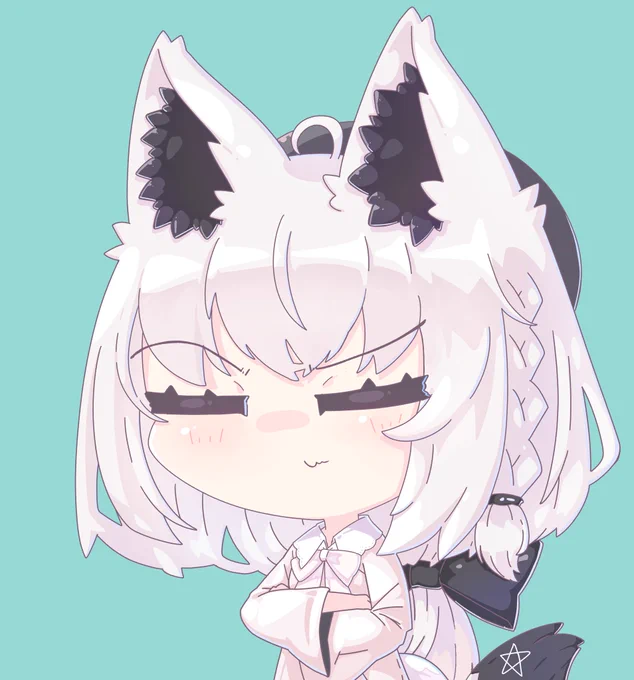 #絵フブキ(。-`ω-ก)ウーン 