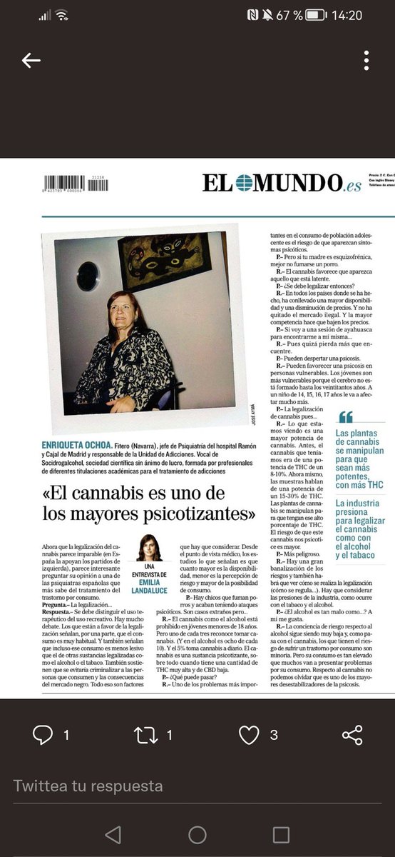 Mucho aprendido con y de <a href="/enriquetaochoam/">Enriqueta Ochoa</a>
No siempre las personas elegidas para entrevistas en medios de divulgación conocen tan de primera mano los aspectos sobre los que opinan. Tocan de oídas. No es el caso