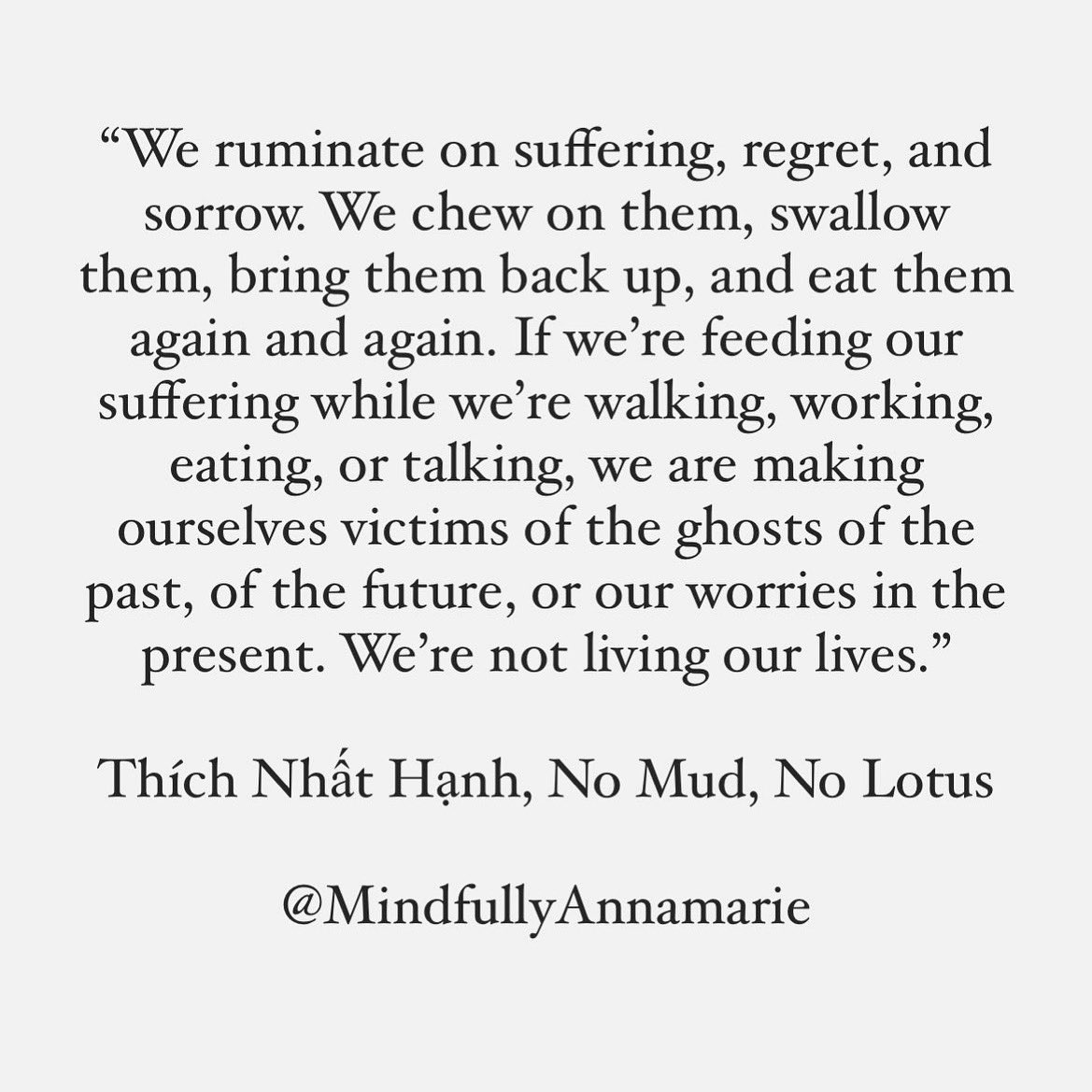 MindfullyAMF's tweet photo. #endsuffering #beherenow #thichnhathanhquote https://t.co/0qW5muqa2z