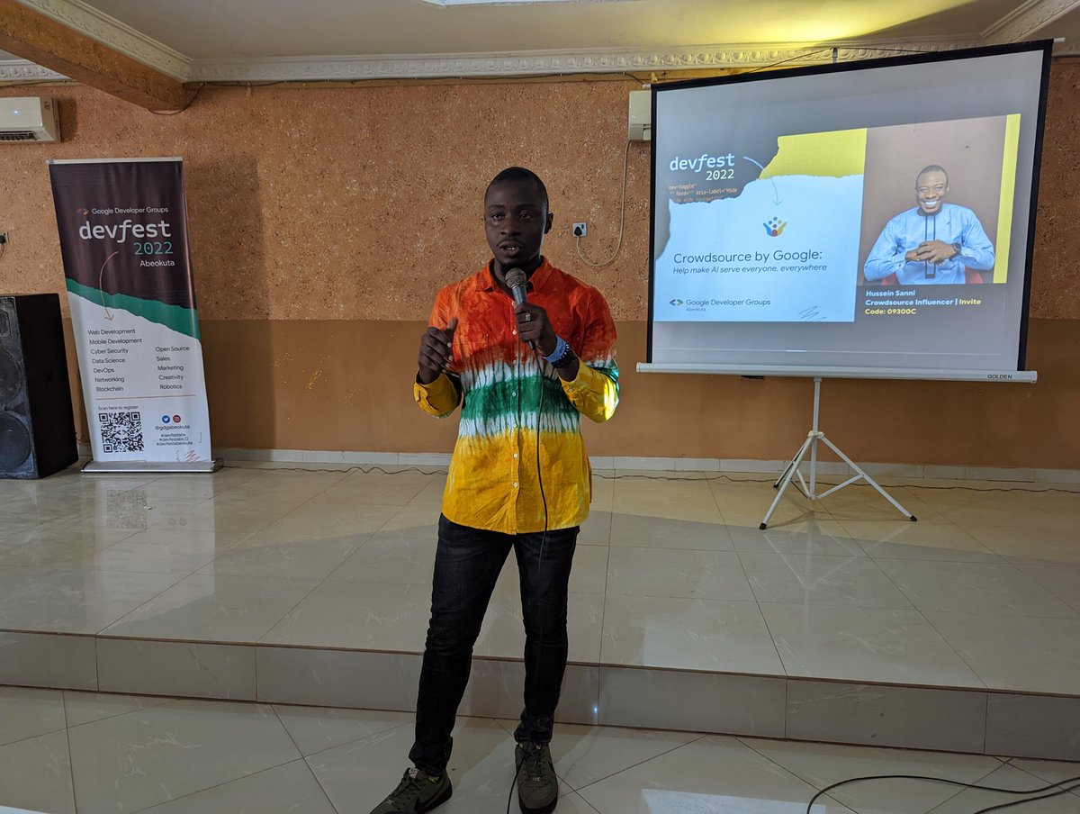 gdgabeokuta's tweet photo. @TheHusseinSanni is our next speaker - Building for the Next Billion Users with Google Crowdsource

#devfestabeokuta
#devfestabk
#devfestabk22 https://t.co/kMiVRTTpEK