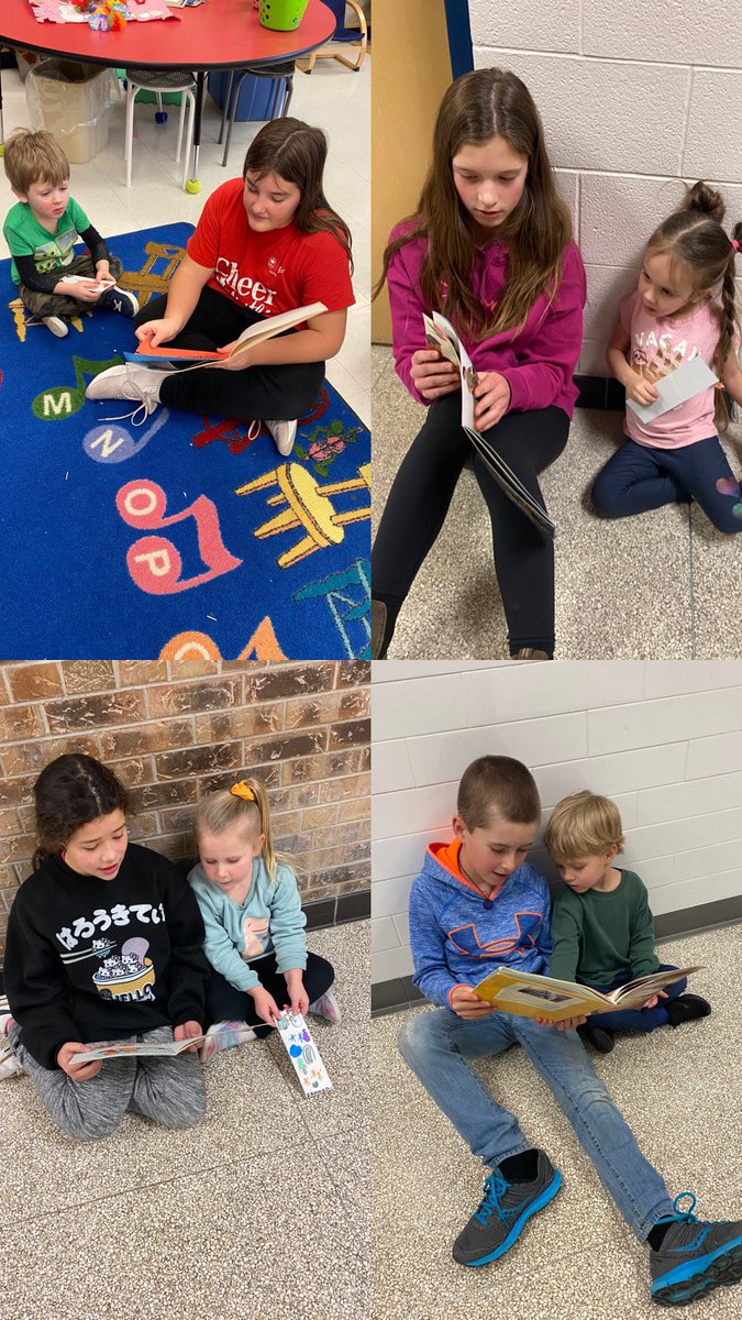 MsLongeway's tweet photo. We were SO happy to finally get into reading buddies with our K friends this week! Listening to our K friends read &amp; reading them stories is the best. 🤍 Helping to create a love of reading! 📚 📖 @FenelonTownship #tldsblearns #tldsbreads https://t.co/sP6FB8BJQM