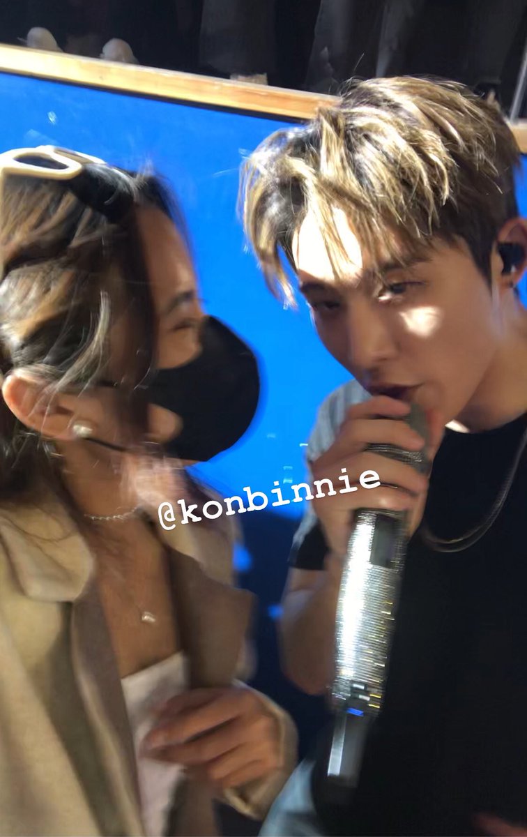 konbinnie's tweet photo. selfie with the one and only kim hanbin https://t.co/Cj9BuVmFPw