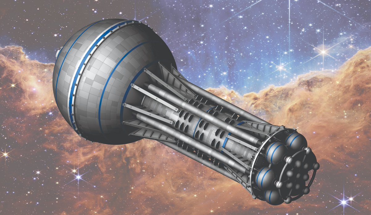 EnzmannArchiv's tweet photo. Enzmann Torch Class Starship by Nick Stevens. 
"The overall goal of all Space Mission Planning is to work toward maximum economic benefit, environmental enhancement, and improved health for all peoples." -RDE 
https://t.co/5a2gh3ko8k

#enzmann #starships #biographic https://t.co/KfXlOPr4sX