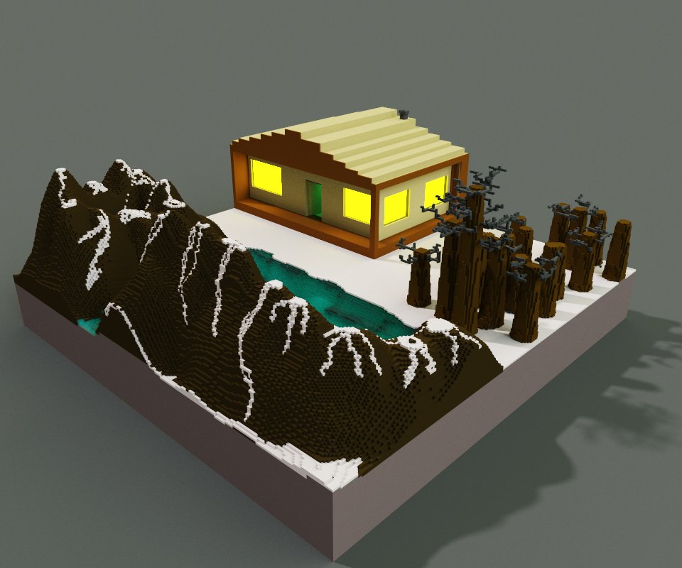 The snow house that is next to the mountains and the river This house is made of more than 3500 cubes and is part of the Golden House collection If you buy one, I can give you another one as a gift opensea.io/assets/matic/0… 
 <a href="/opensea/">OpenSea</a>
#NFT #NFTs #NFTCollection #tezos #NFTCommuntiy